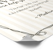 ブラックコケットボウベージュウィビフィズサイン ポスター (角)