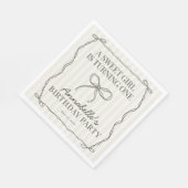 ブラックコケットボウベージュバースデーパーティードテーブルデコ スタンダードランチョンナプキン (角)