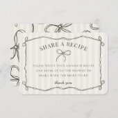 ブラックコケットボウベージュブライダル共有Aレシピ エンクロージャーカード (正面/裏面)