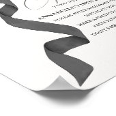 ブラックコケットボウ誕生日タイムカプセルサイン ポスター (角)