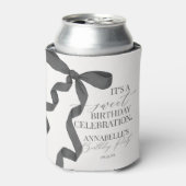 ブラックコケットボーガールバースデーパーティーの好意 缶クーラー (缶正面)