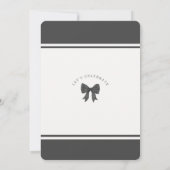 ブラックコケットボーガールバースデーパーティーの招待 (裏面)