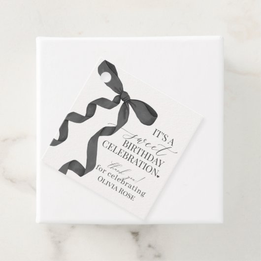 ブラックコケットボーガールバースデーパーティー フェイバータグ (インサイチュ)