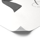 ブラックコケットボーガールベビーシャワーウェルカムサイン ポスター (角)