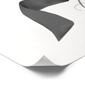 ブラックコケットボーガール誕生日ウェルカムサイン ポスター (角)