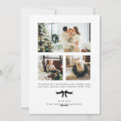 ブラックコケットボーフォトクリスマスカード シーズンカード (裏面)