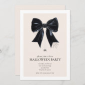 ブラックコケットボー ハロウィンパーティー招待状 招待状 (正面/裏面)