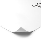 ブラックコケット弓ベビーシャワー ポスター (角)