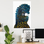 ブラックコッカト絵画ーー ポスター (ホームオフィス)