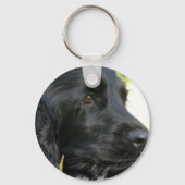 ブラックコッカースパニエル犬ドッグキーチェーン キーホルダー (正面)