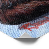 ブラックコッカースパニエル犬ドッグポートレート ポスター (角)