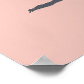 ブラックコッカースパニエル犬パーソナライズされたドッグネームのポスター ポスター (角)