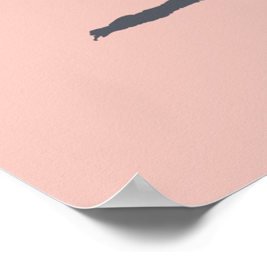 ブラックコッカースパニエル犬パーソナライズされたドッグネームのポスター ポスター (角)