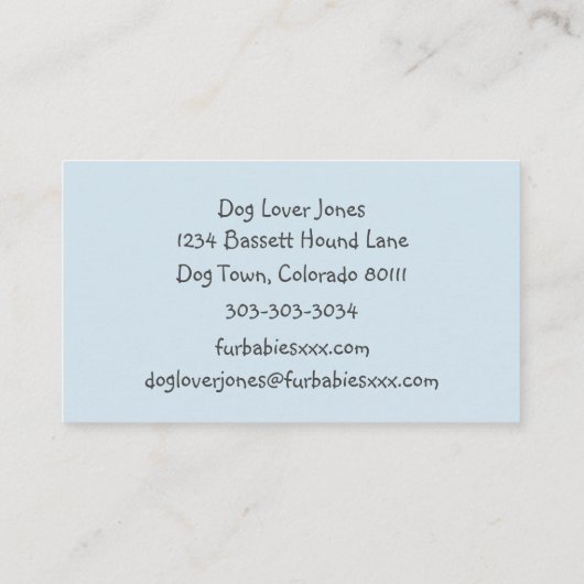 ブラックコッカースパニエル犬名刺 名刺 (裏面)