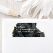 ブラックコッカースパニエル犬差出人住所ラベル ラベル (インサイチュ)