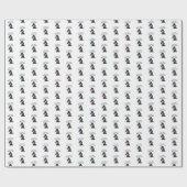 ブラックコッカースパニエル犬誕生日 ラッピングペーパー (フラット)