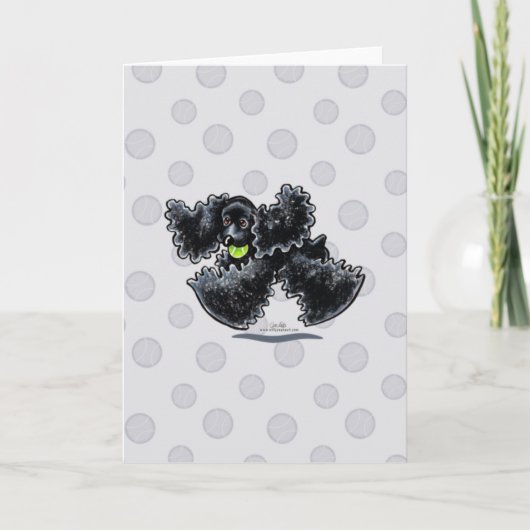 ブラックコッカースパニエル犬遊 カード (正面)