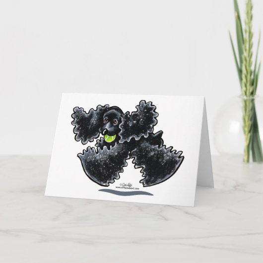 ブラックコッカースパニエル犬遊 カード (正面)