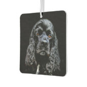 ブラックコッカースパニエル犬顔 カーエアーフレッシュナー (左)