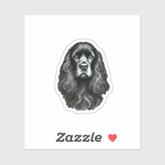 ブラックコッカースパニエル犬 シール