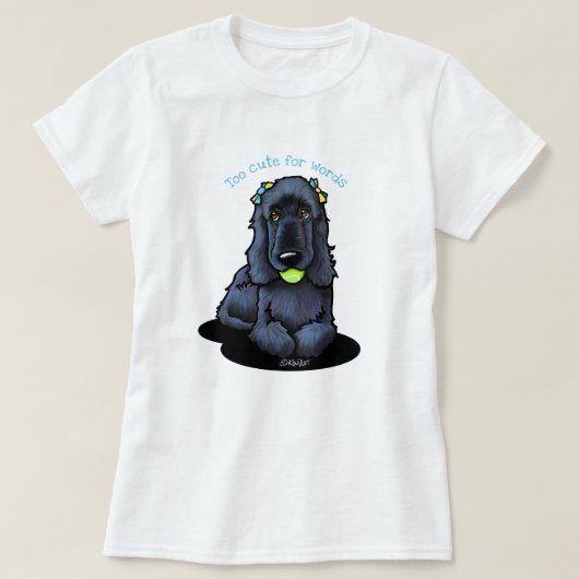 ブラックコッカー spaniel Tシャツ (デザイン正面)