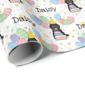 ブラックコックポオカバポウドッグ誕生日 ラッピングペーパー (ロールコーナー)