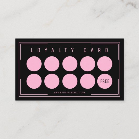 ブラックコットンキャンディプロフェッショナルフォーマル追加ロゴ ロイヤリティカード (正面)