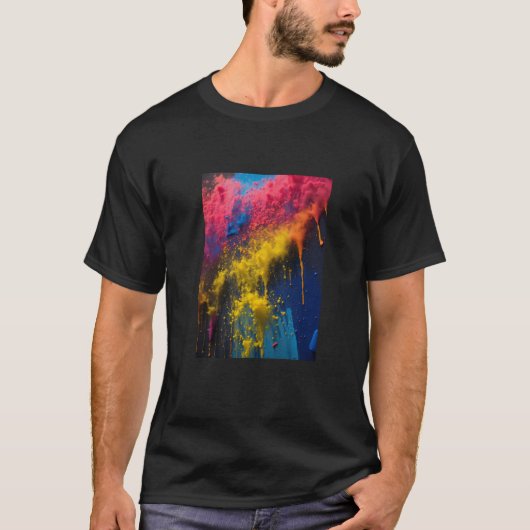 ブラックコットンプリントtシャツ tシャツ (正面)