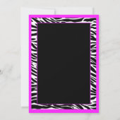 ブラックコルセットゼブラバチェロレッテ 招待状 (裏面)