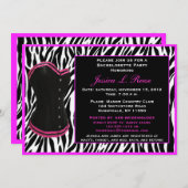 ブラックコルセットゼブラバチェロレッテ 招待状 (正面/裏面)