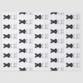 ブラックコルセットランジェリーブティックロゴティッシュペーパー 薄葉紙 (正面)