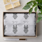 ブラックコルセットランジェリーブティックロゴティッシュペーパー 薄葉紙 (ギフト)