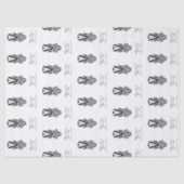 ブラックコルセットランジェリーブティックロゴティッシュペーパー 薄葉紙 (正面)