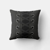 ブラックコルセットレースフェイクアップ装飾用クッション クッション (裏面)