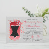 ブラックコルセット エレガントなハウスパーティーの招待状 招待状 (スタンド正面)