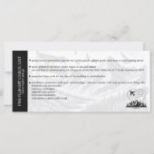 ブラックコロラ結婚ドズボーディングパス招待状 (裏面)