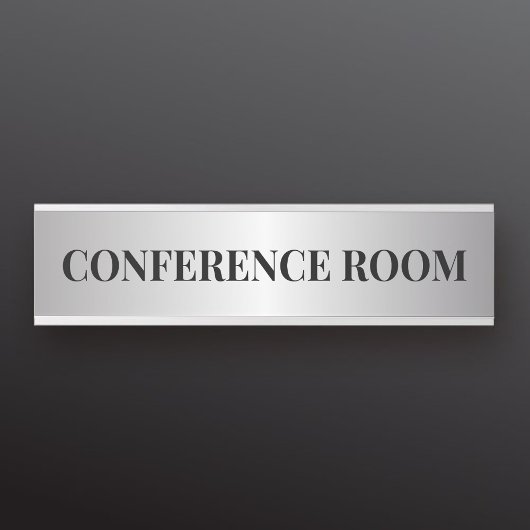 ブラックコンテンポラリー&シルバーフェイクオフィス部 サインプレート