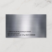 ブラックコンパクトカー |自動整備士ロゴ 名刺 (裏面)