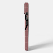 ブラックコンピンクの音楽ノートパーソナライズされた Case-Mate iPhoneケース (裏面 / 左)