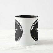 ブラックコンボマグカップに丸い形状のビジネスブランド マグカップ (中央)