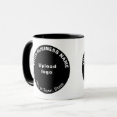 ブラックコンボマグカップに丸い形状のビジネスブランド マグカップ (正面左)