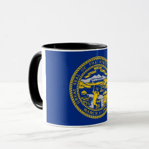 ブラックコンボマグ（米国ネブラスカ州旗付） マグカップ