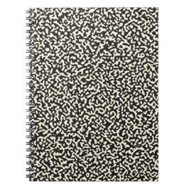 ブラックコンポジションブックシームレスパターン ノートブック