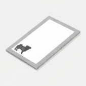 ブラックコートカラーパグモップドッグブリードデザイングレー ポストイット (アングル)