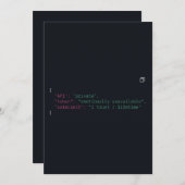 ブラックコードにインスパイアされたカスタム招待状 招待状 (正面/裏面)