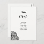 ブラックコーナーデザインテーブル座席カード ポストカード (正面/裏面)