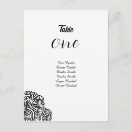 ブラックコーナーデザインテーブル座席カード ポストカード