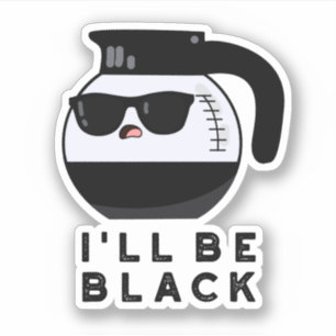 ブラックコーヒーおもしろいポットパン シール