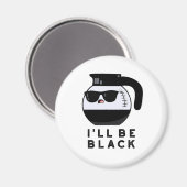 ブラックコーヒーおもしろいポットパン マグネット (正面/裏面)