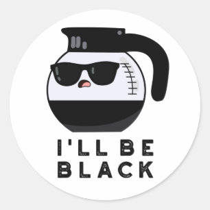 ブラックコーヒーおもしろいポットパン ラウンドシール